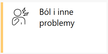 Ocena bólu osoby nie komunikującej się Sekcja "Ból i inne problemy" w C-Eye X